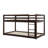 Rubber Wood Twin On Twin Ground Bunk Bed Equipped With Ladder-820306807