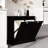 Black Laundry Sorter Cabinet, E1 Construction, Painting, Removable Bags, 100-Pound Load, Assembly And Electric Screwdriver Cabinet With 2 Compartments - , Detailed Painting-1983262001