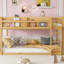Lit superposé simple au-dessus d'un lit superposé en bois massif, lit au sol avec, peu encombrant et convertible pour l'organisation de la chambre à coucher, tablette de rangement pleine longueur avec garde-corps, super petits dortoirs, rangement sur mezzanine, 3 marches de 250 lb