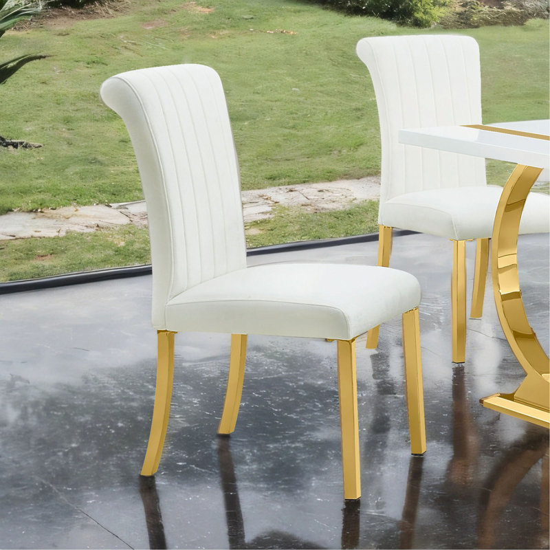 Mobilier de salle à manger 2 pièces, Doré