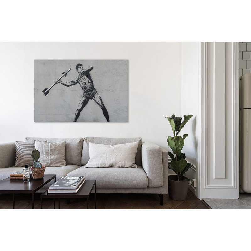 « javelin thrower », reproduction d’impression sur toile tendue, H 16 po x l 24 po x P 1,5 po