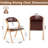 Upholstered Padded Stackable Folding Chair-833301003