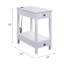 Table d'appoint Byzad à finition blanche avec USB