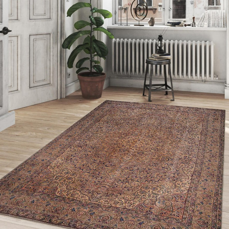 Luxurious Machine Washable Carpet, 100% Polyester, 7.5 x 10.8 Feet | Pile Height: 0.2 Inches, 1850 g/m² | Recycled Poly Cotton Underside, Easy Care, Perfect for Living Room & Bedroom, Soft & Durable Design