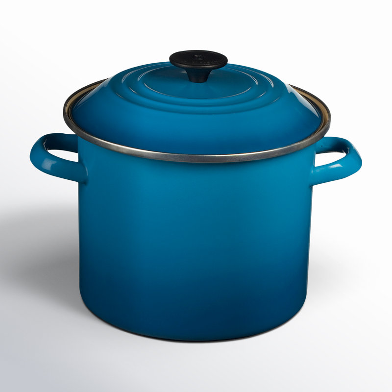 Marseille Blue 16 qt. Enamel on Steel Stockpot