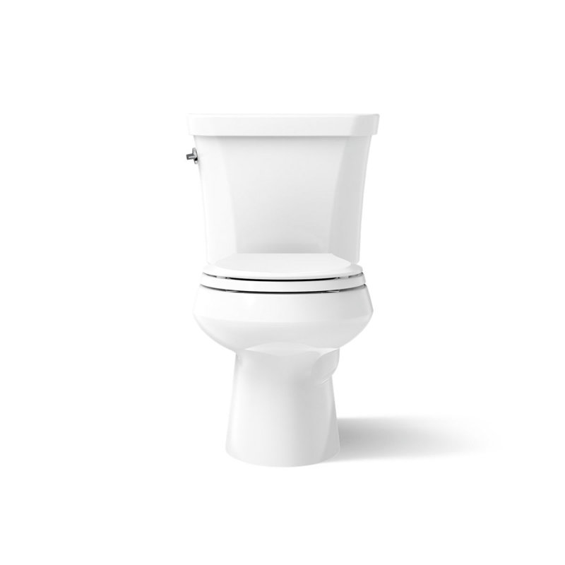 Toilette ronde deux pièces Wellworth ™ 1,6 GPF (siège non inclus), Blanc, Côté gauche