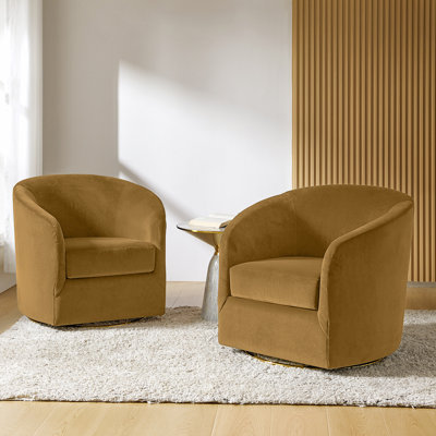 Altheimer Velvet Swivel Accent Chair