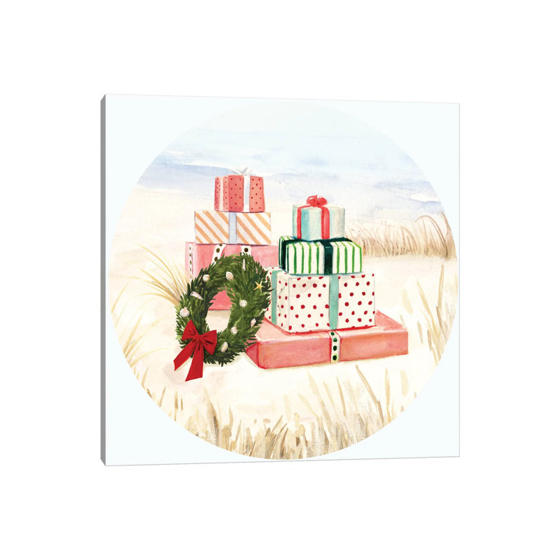 Christmas Coast Collection C by Victoria Borges - Wrapped Canvas Painting, 30.48 cm H x 30.48 cm W