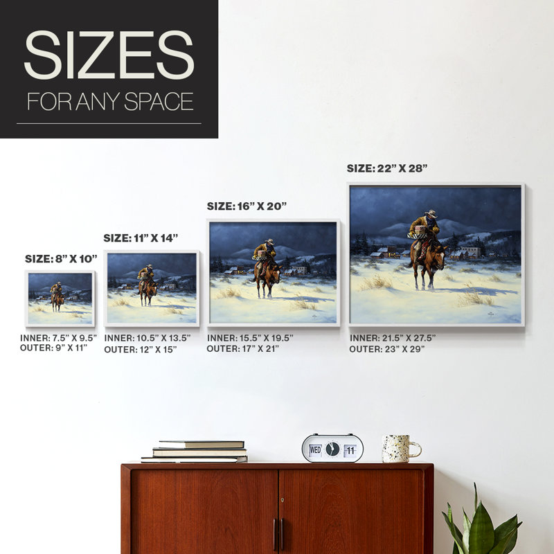 Bringing Christmas Home -Framed Print - Restickable, H 16 po x l 20 po, Blanc