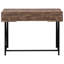 Bureau d'ordinateur à la maison en stratifié brun et métal noir, l 48 po, avec tiroirs de rangement pour plus de commodité