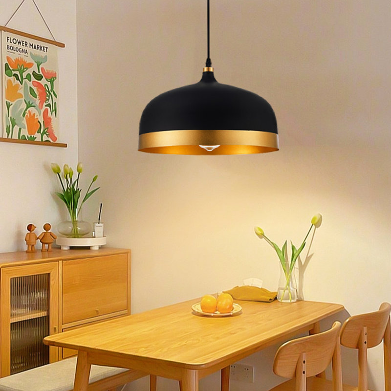 Luminaire suspendu moderne en forme de dôme à 1 lumière, 1