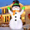 Décoration extérieure de Noël bonhomme de neige gonflable de 7 pi, bonhomme de neige géant avec chapeau magique, décoration de pelouse de jardin imperméable pour les fêtes de Noël