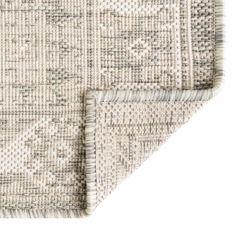Tapis intérieur / extérieur beige Danera, Carré 5 pi 3 po
