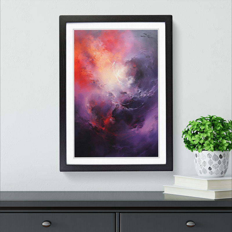 Single Picture Frame Print on Wood, 46cm H x 34cm W, Black Framed