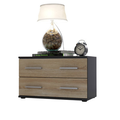 Janney 59.99cm W Wood Bedside Table