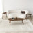 Modern Coffee Table, Walnut Color, 45.3 x 15.0 x 19.0 inches | 100% High Quality Pine Wood Frame & 100% Beech Wood Legs | Stylish Geometric Design, Perfect for Living Room & Contemporary Spaces