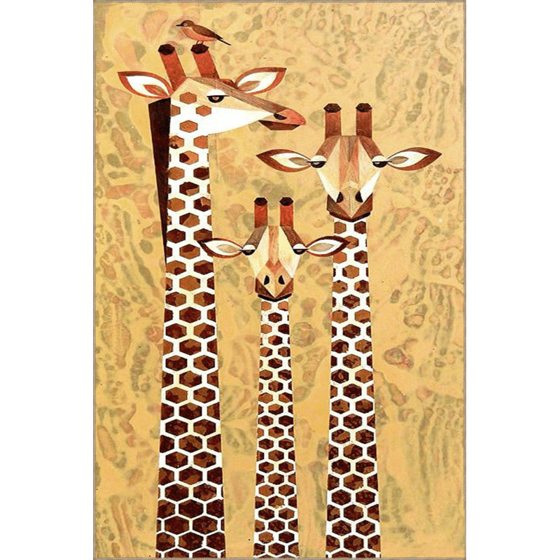 Tapis décoratif lavable à la machine Giraffe, Tapis de couloir 3 pi 3 po x 9 pi 10 po