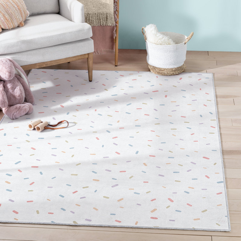 Kehr Kids Rugs Sprinkles Modern Multi Color Area Rug, Rectangle 6' x 9'
