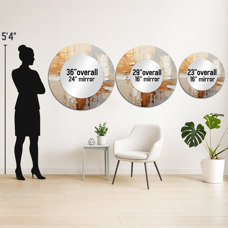 Miroir mural Quisto, 23 po x 23 po