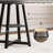 Round Dining Table, 47.2" Industrial Circle Kitchen Table with Sturdy Metal Pedestal Base-1079113969