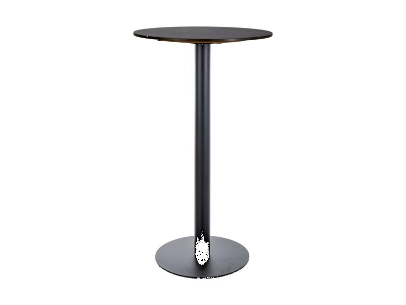 Errill 60 cm Round Dining Table, 105cmH x 60cmL x 60cmW, Black