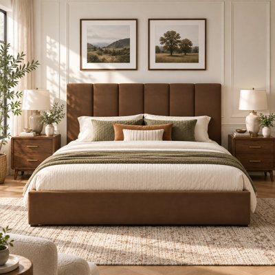 Foerster Upholstered Platform Storage Bed With 4 Drawers,California King