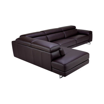 Aubry Italian 128"" Top Grain Leather Power Reclining 3-Piece Sectional -  Casa Italia Furniture, AurLeft6037