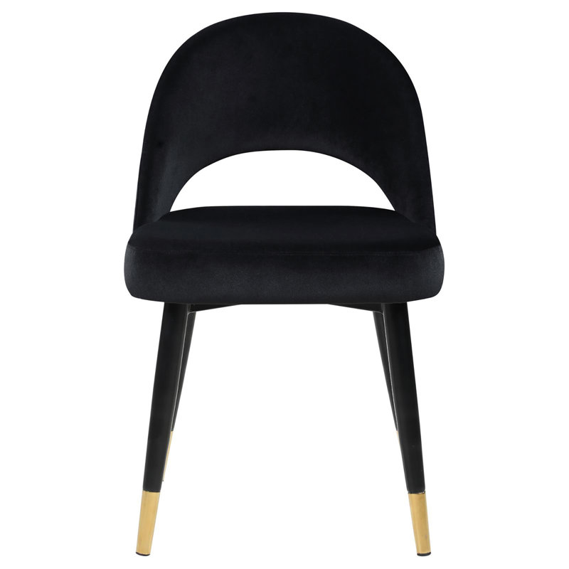 Ensemble de chaises à dossier arqué (ensemble de 2), Noir