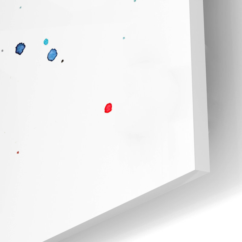 Art mural en verre Wrought Studio ™ «Rainbow Dogs Colorful Paw» par Lindsay Kivi, H 24 po x l 16 po x P 0,2 po