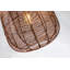 Luminaire suspendu simple en rotin et osier brun clair