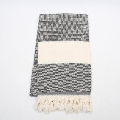 Serviettes en coton turc à motif de losanges - peshtemal et peshkir, séchage rapide et douceur