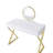 Coleen White & Gold Finish Vanity Desk W/Mirror & Jewelry Tray