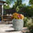 Rustic Distressed  Multi-Color Cement Round Planter, Indoor and Outdoor-1813506529