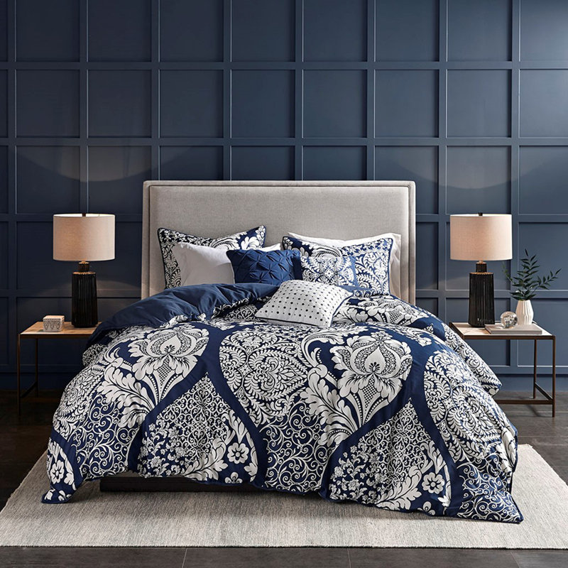 King/Cal King 6 Piece Printed Duvet Cover Set