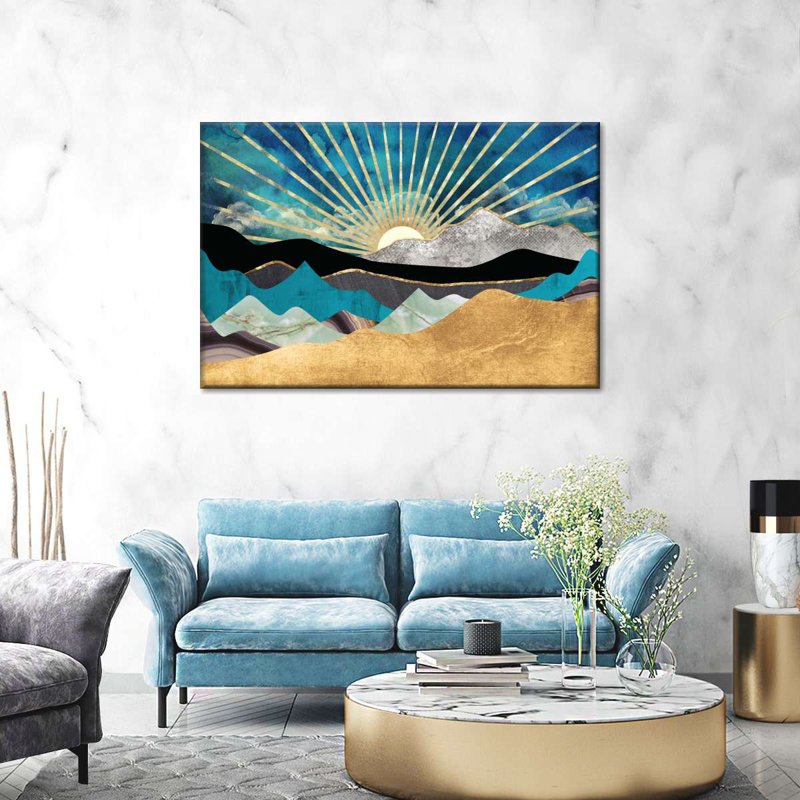 Impression sur toile Mountain Sunset II, H 8 po x l 12 po x P 1 po