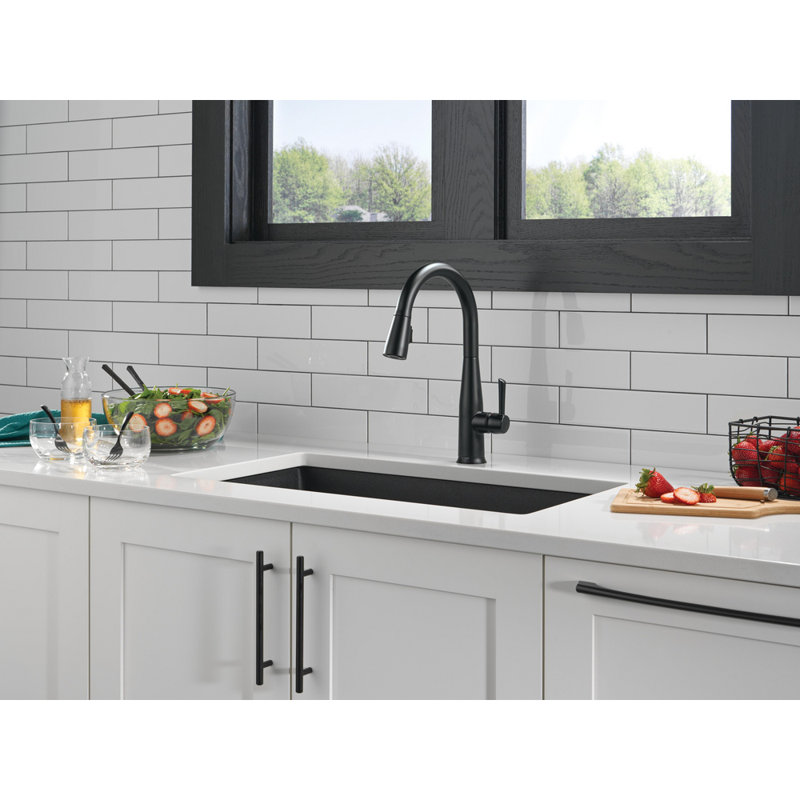 VoiceIQ Single Handle Pull-Down Faucet with Touch20 Technology, Matte Black