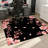 Large Area Rug, Pink Cherry Blossom Floral Pattern, Machine Washable Non Slip, Indoor Decor for Living Room Bedroom Entryway Front Door Kitchen Balcony Apartment Cozy Home-1442930064