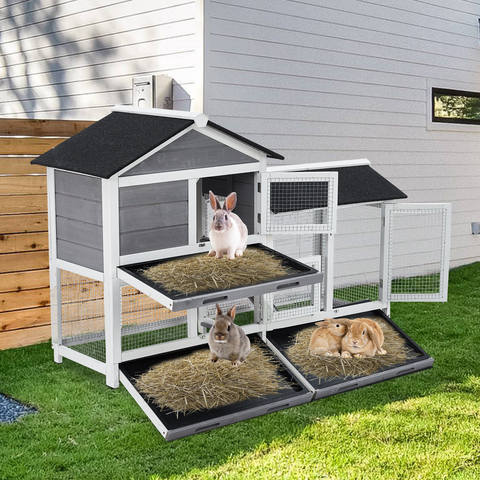 Tucker Murphy Pet™ Weather Resistant Small Animal Rabbit Hutch