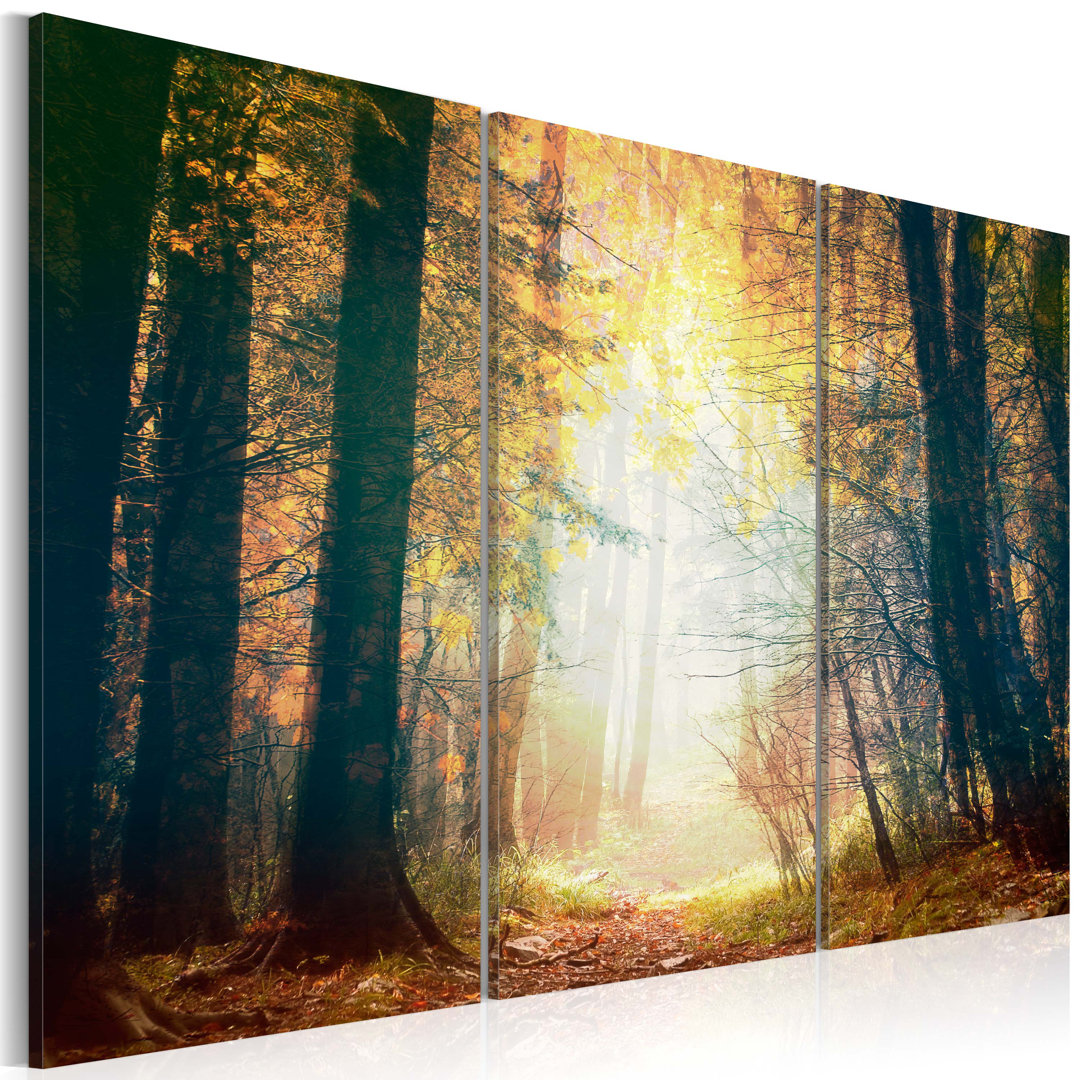 Leinwandbild Beauty Of Autumn - Triptych