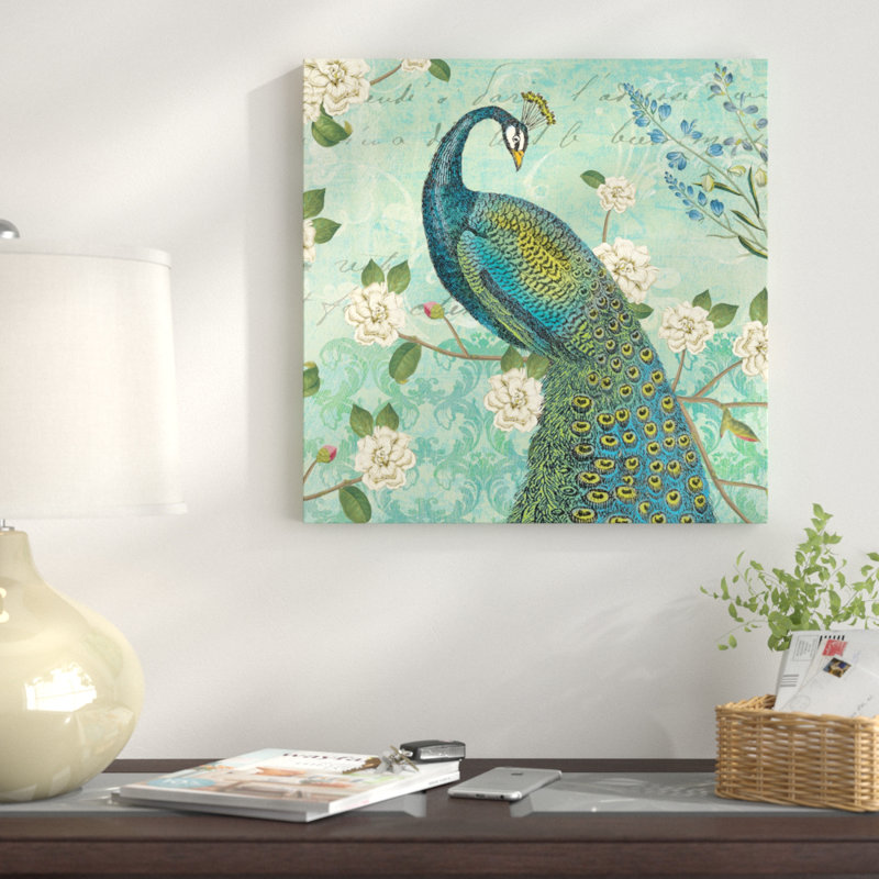 Peacock Arbor VI, impression sur toile tendue, H 18 po x l 18 po x P 1,5 po, Toile tendue, Pas de tapis