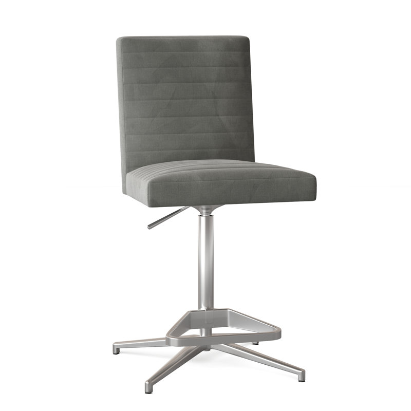 Tabouret de bar à hauteur ajustable Uma, 9953 Étain