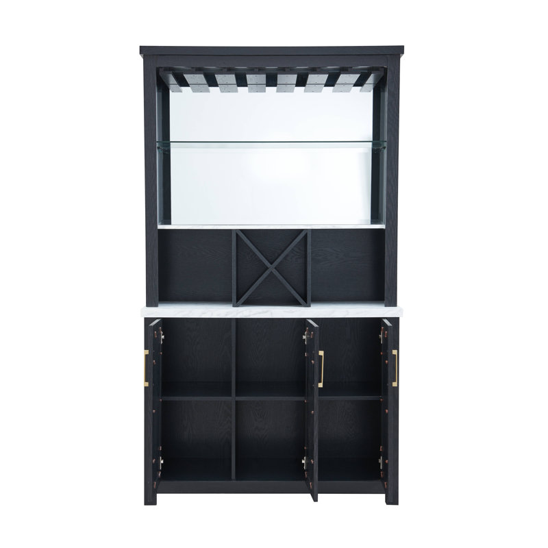 Armoire bar, Noir / or
