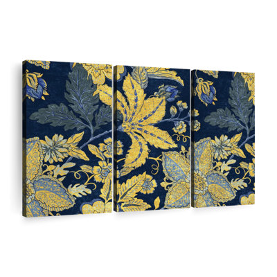 Fleur bleue et jaune sur 3 pièces par Blush And Blooms