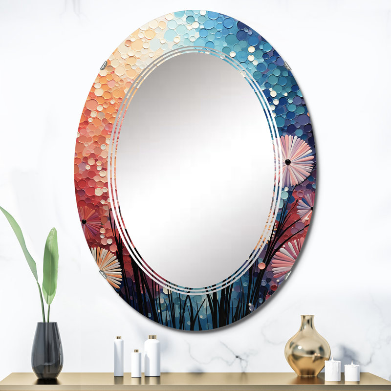 Boevange - Miroir mural moderne ovale, 36 po x 24 po