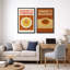 Ensemble de 2 décorations murales de cuisine italienne à la carbonara et bolognaise - impression sur toile encadrée 2 pièces-358784532-358784534