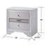 Contemporary 1pc Nightstand Nickle round Knob Handles English Dovetails Hidden Drawer Bedside Table-1742473334