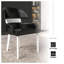 Chaise d'appoint de salle à manger en cuir avec dossier incurvé Consida-340010617