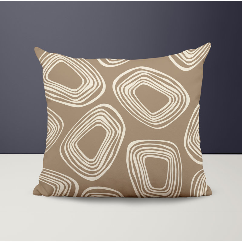 Housse et insert de coussin décoratif en polyester, Beige, L 15 po x H 15 po