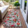 Machine Washable Indoor/Outdoor Christmas Nutcracker Xhevrie Silver Rug