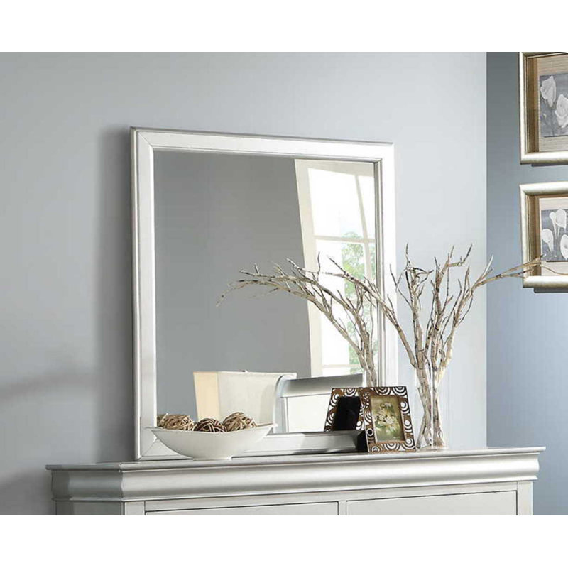 Sandburg Rectangle Dresser Mirror, Platinum